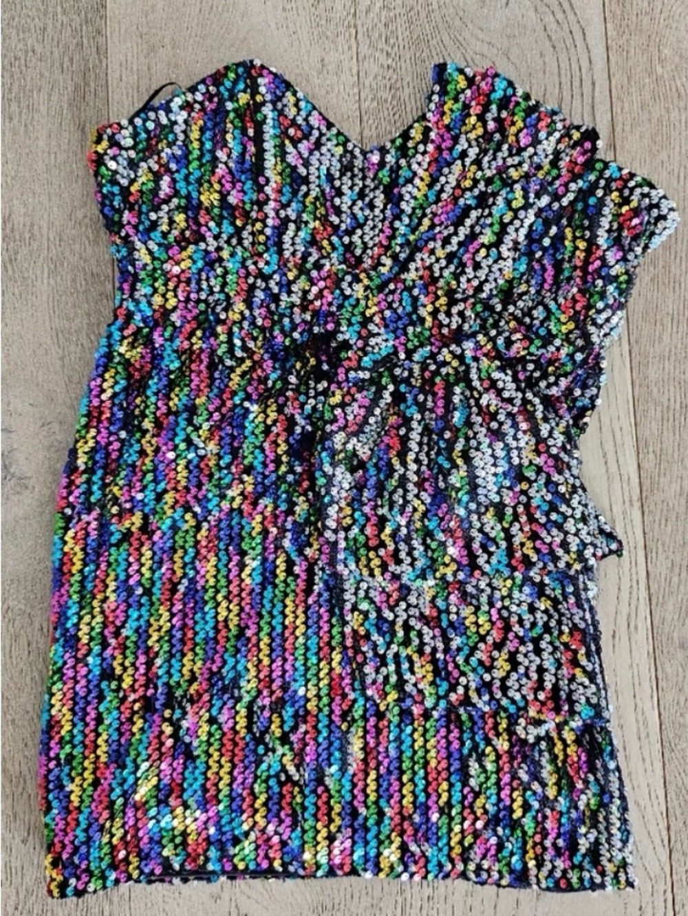 Forever 21 Black Multicolor Sequin Mini Dress